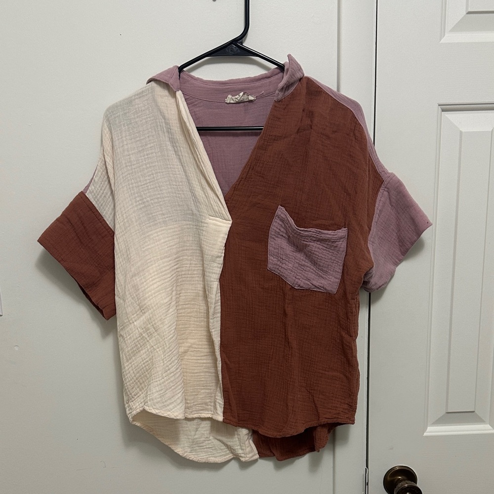 Entro Multicolor Button Down Shirt - image 1